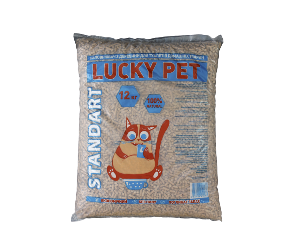 Наполнитель древесный Lucky Pet Standart для туалетов домашних животных 12 кг (43724)