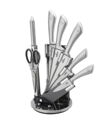 Набор кухонных ножей Bohmann подставки из нержавеющей стали 8 пр. (BH 5273)