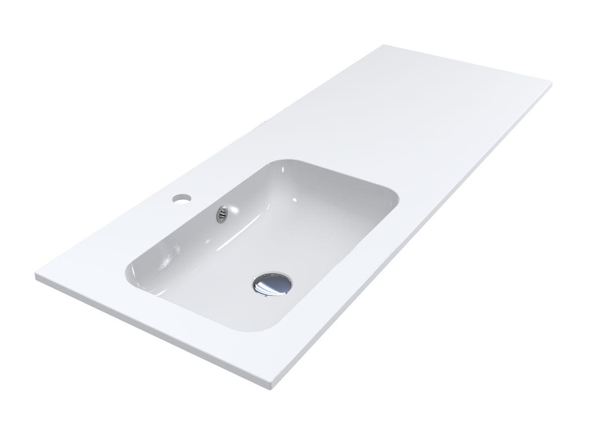 Умывальник Miraggio DELLA 1200 L с литого мрамора глянцевый Белый (84068) Умывальник Miraggio DELLA 1200 L с литого мрамора глянцевый Белый (84068)