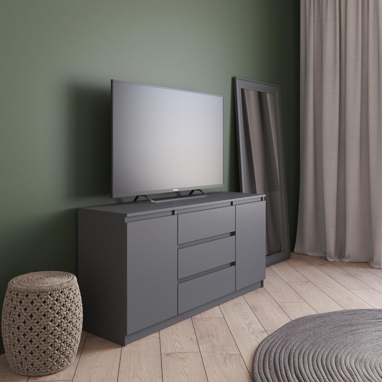 Комод під телевізор Вайс R-15 140х40х75 см Антрацит (30294580) Комод під телевізор Вайс R-15 140х40х75 см Антрацит (30294580)