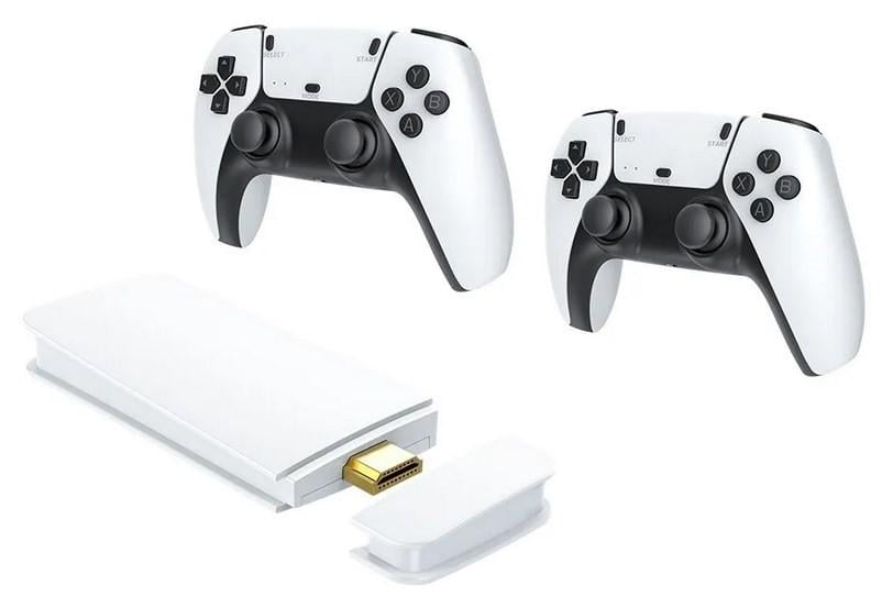 Ігрова консоль 128 Гб 50000+ ігор M15 Pro Plus 4K Game Stick 3D HD та 2 бездротові джойстики з 4 батарейками (d951e690)