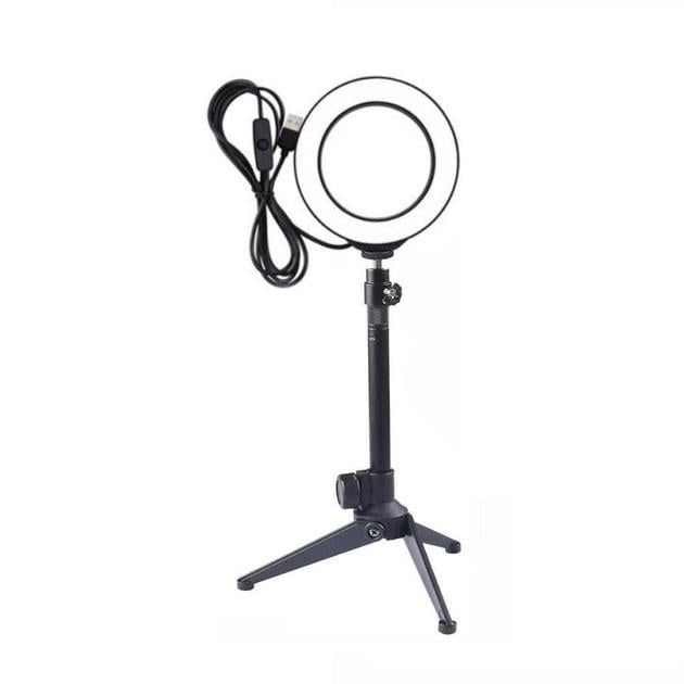 Кольцевая лампа Clefers ST-CC12 12 см со штативом (CC122020)