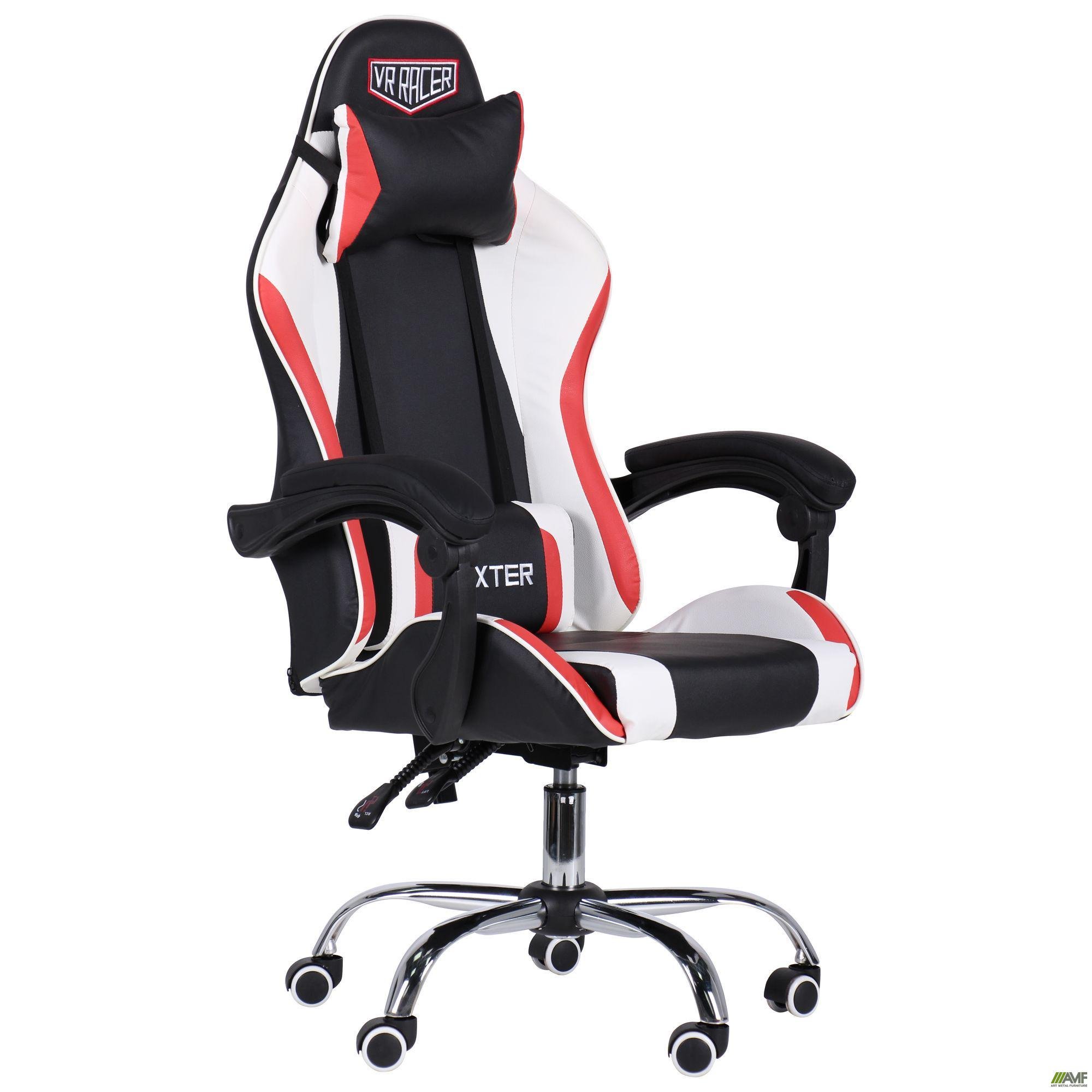 Геймерское кресло AMF VR Racer Dexter Arcee для офиса 1180х110х630х590 С PU Черный/Красный