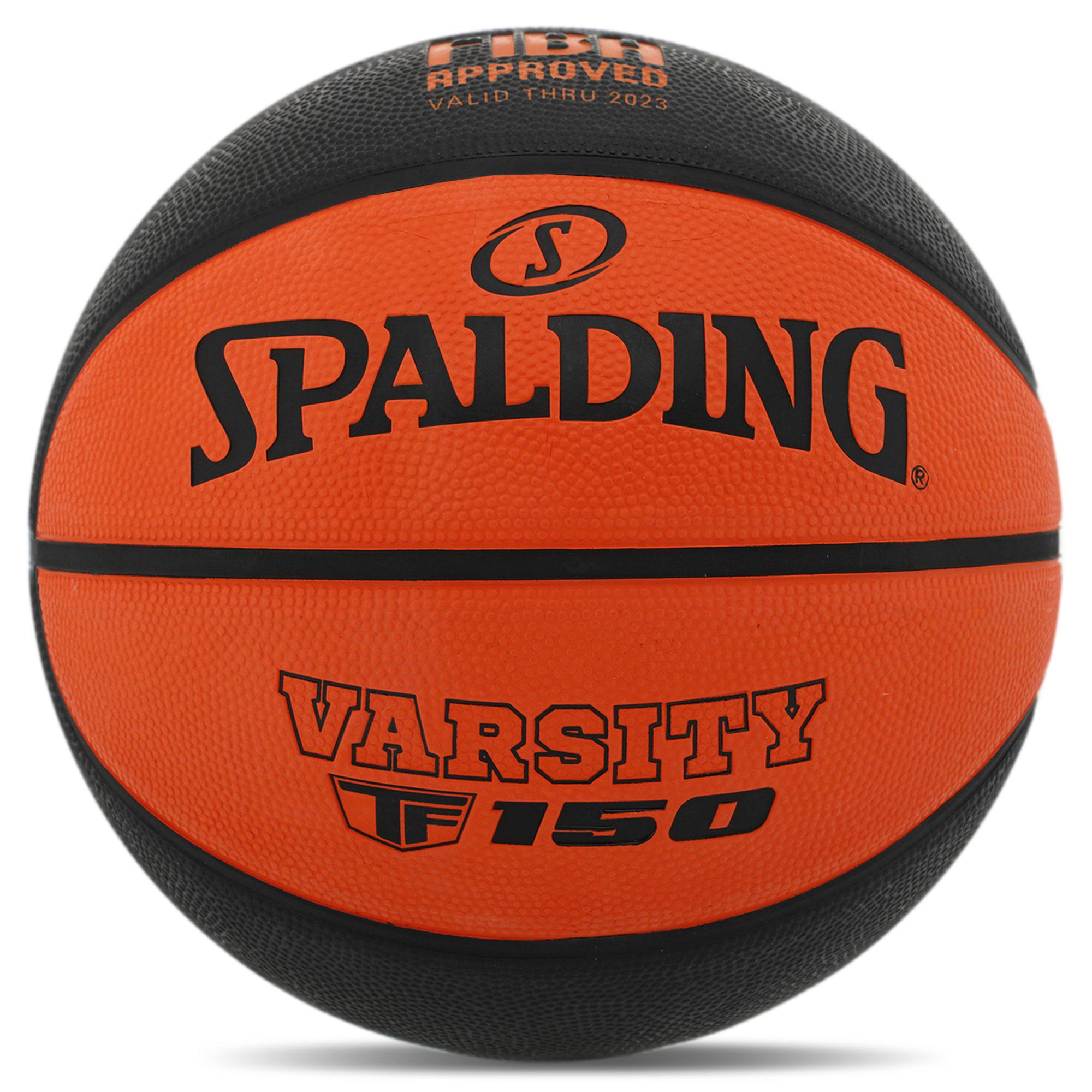 Мяч баскетбольный резиновый Spalding 84621Z VARSITY FIBA ​​TF 150 №6 Оранжево-черный (84621Z_Оранжевый-черный)