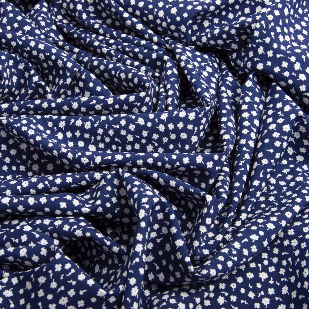 Тканина плательна Super Soft дрібноцвіт Синій (23942)