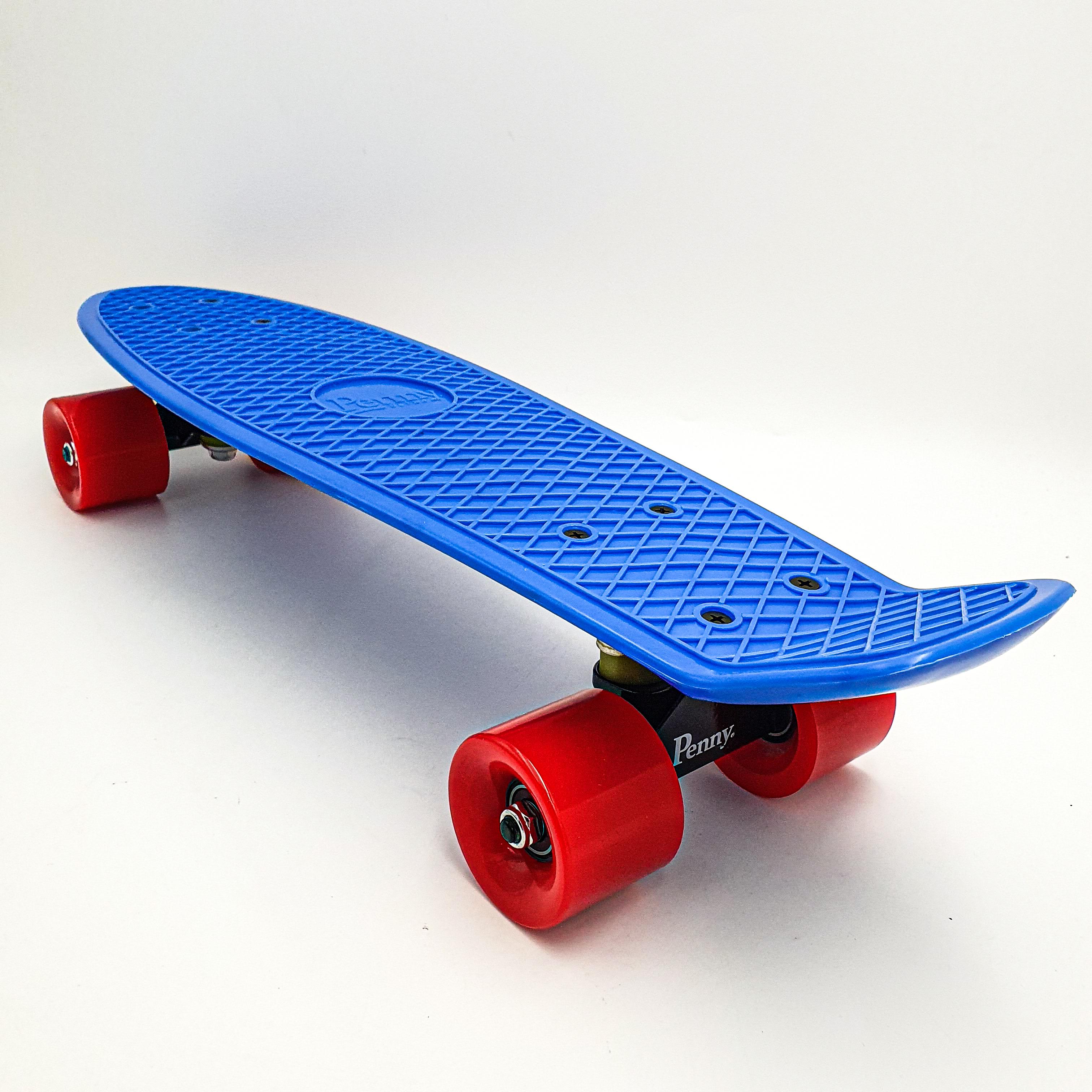 Пенни борд скейт 55х15см до 80кг ABEC 7 матовые колеса скейтборд Penny Board Pastel Series синий - фото 2