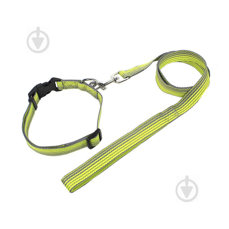Ошейник для собак TUFF HOUND TC00305 Green Gray (2.0*38-51) с поводком (5311-16547) Ошейник для собак TUFF HOUND TC00305 Green Gray (2.0*38-51) с поводком (5311-16547)