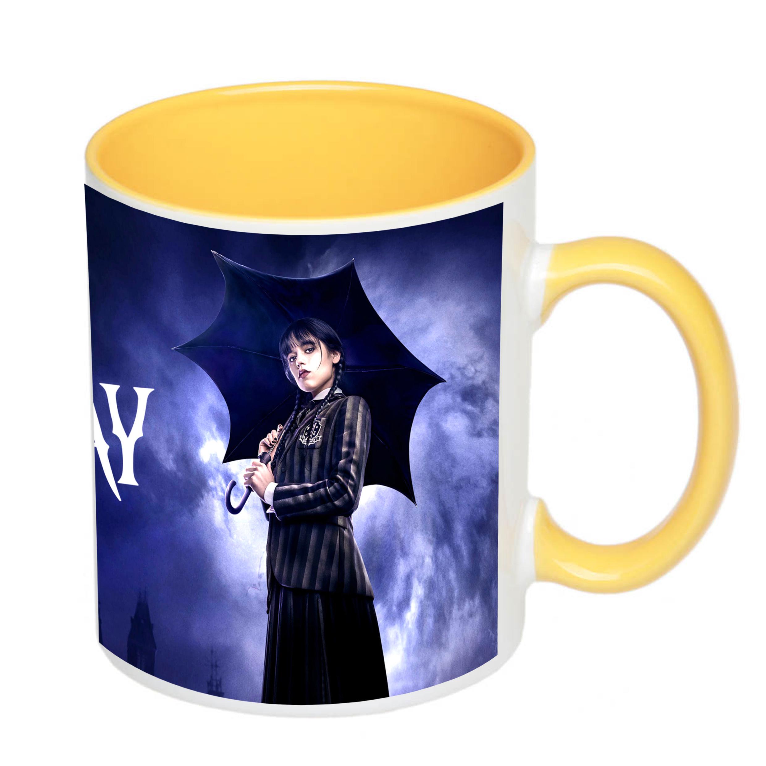 Чашка с принтом Wednesday 330 мл Желтый (17843) - фото 2 Чашка с принтом Wednesday 330 мл Желтый (17843) - фото 2