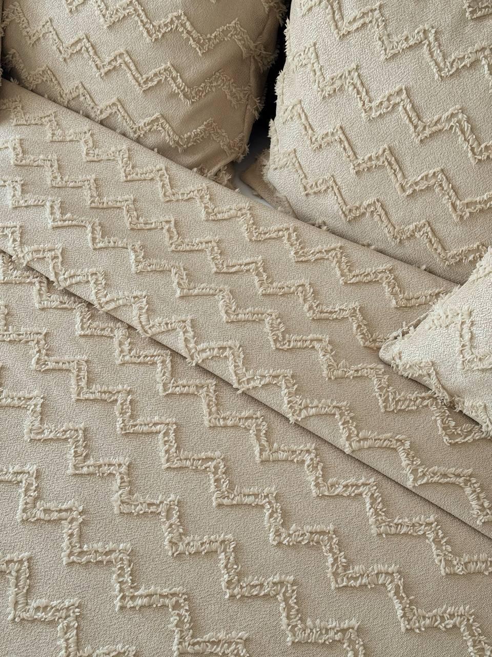 Покрывало Хельга 140x250 см Бежевый (20774-4-140x250cm) - фото 4 Покрывало Хельга 140x250 см Бежевый (20774-4-140x250cm) - фото 4
