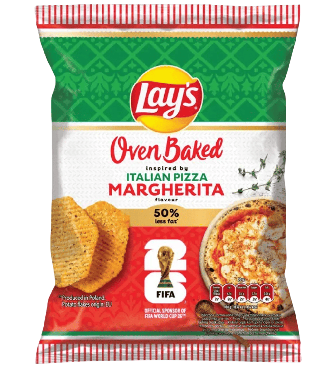 Чипсы Lay's FIFA Oven Baked Italian Pizza Margherita 110 г (3160348627)
