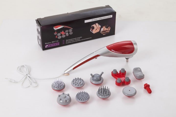 Массажер ручной Zenet ZET-718 универсальный 10 насадок - фото 2