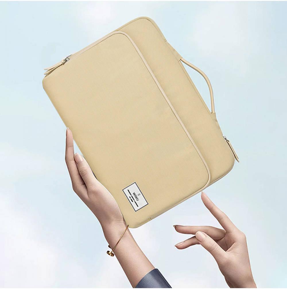 Cумка для ноутбука WiWU Ora Laptop Sleeve MacBook 14" Beige - фото 2 Cумка для ноутбука WiWU Ora Laptop Sleeve MacBook 14" Beige - фото 2