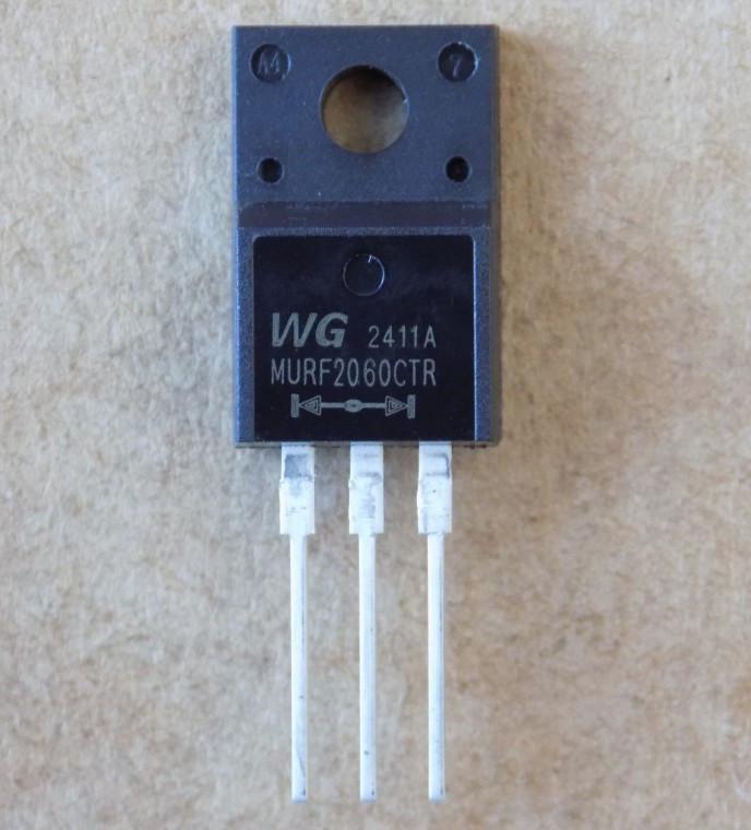 Диод MURF2060CTR для MUR2060FCA/TO220F-3pin общий анод (51428)