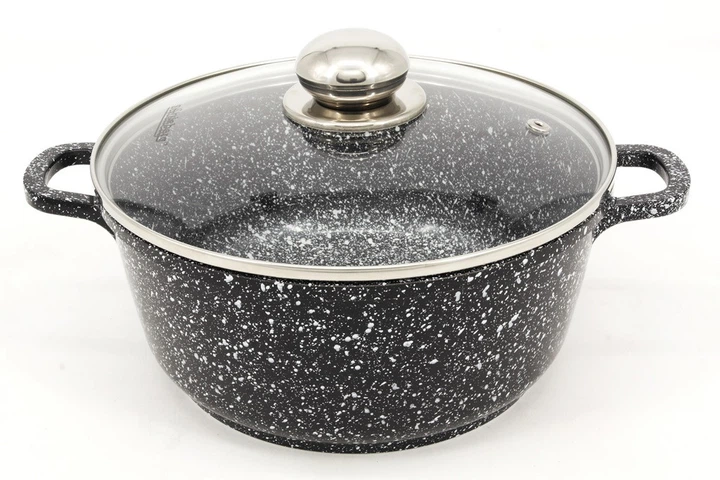 Кастрюля-казан A-plus 1,4 л с антипригарным покрытием Черный (GR-05257) - фото 1