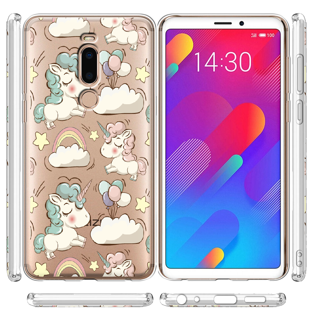 Чехол Boxface Meizu M8 Unicorns Прозрачный силикон (35852-cc2-35852) - фото 3