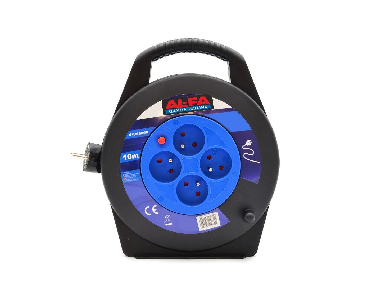 Удлинитель электрический AL-FA ALECR10M 10 м 4 розетки 3x1 мм2 (11031)
