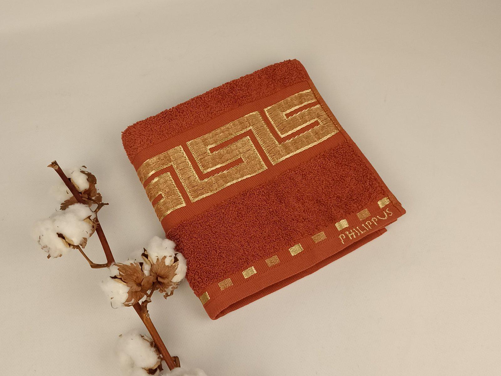 Полотенце Philippus Collesium Krinkil Greek Cotton 50х90 см Терракотовый (Е261)