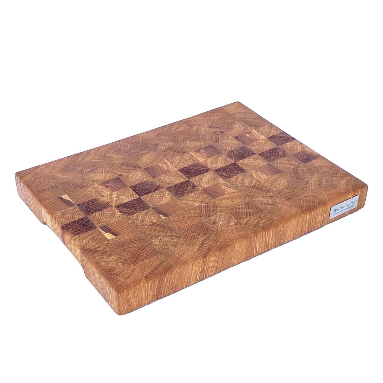 Торцевая кухонная доска в подарочной упаковке WoodCrafts О-04 39х29 см Дуб (1010004)