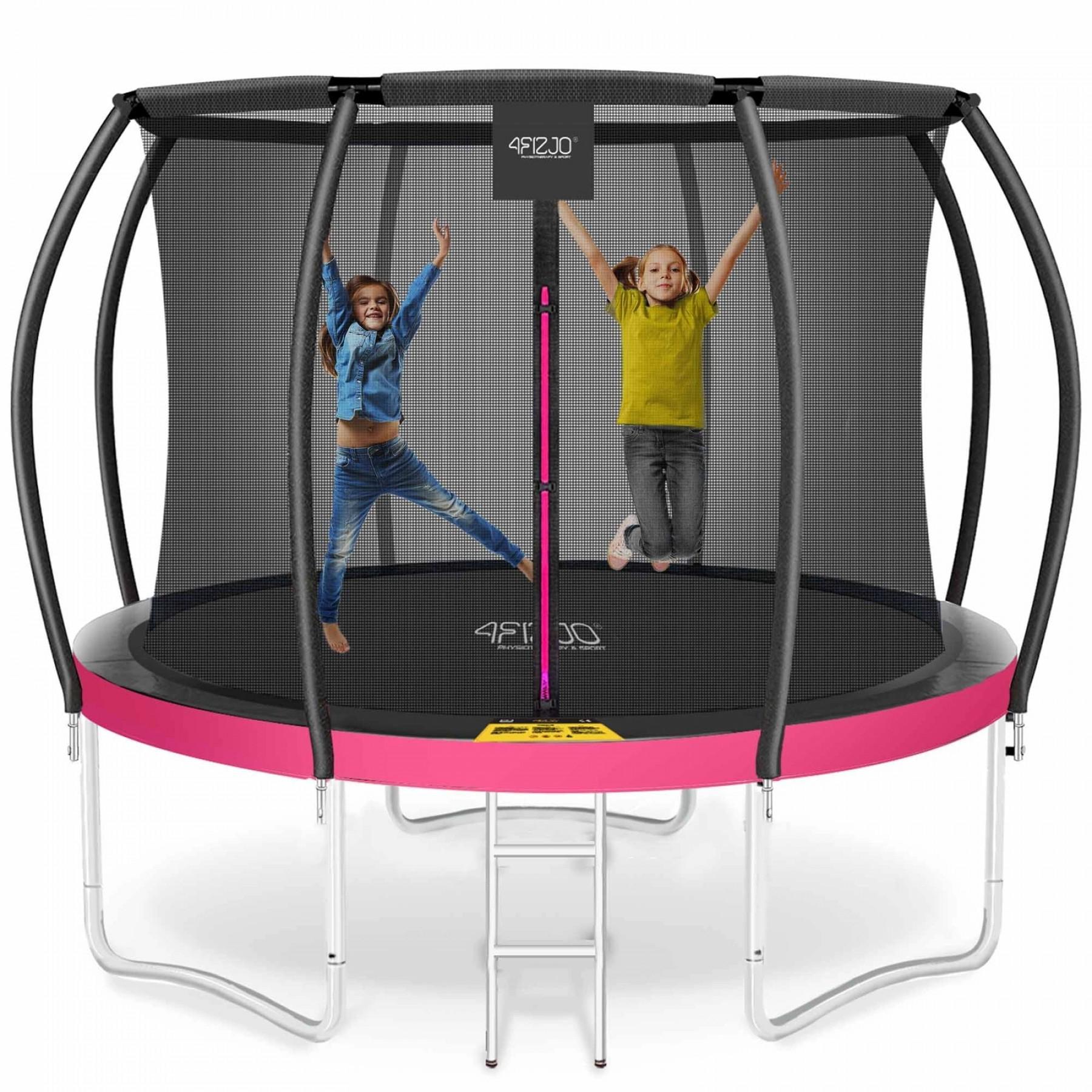 Батут с внутренней сеткой 4FIZJO 4FJ0604 Premium 10FT d 312 см Black/Pink (48107)