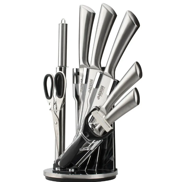 Кухонний набір ножів Benson BN-407 9 пр. на підставці