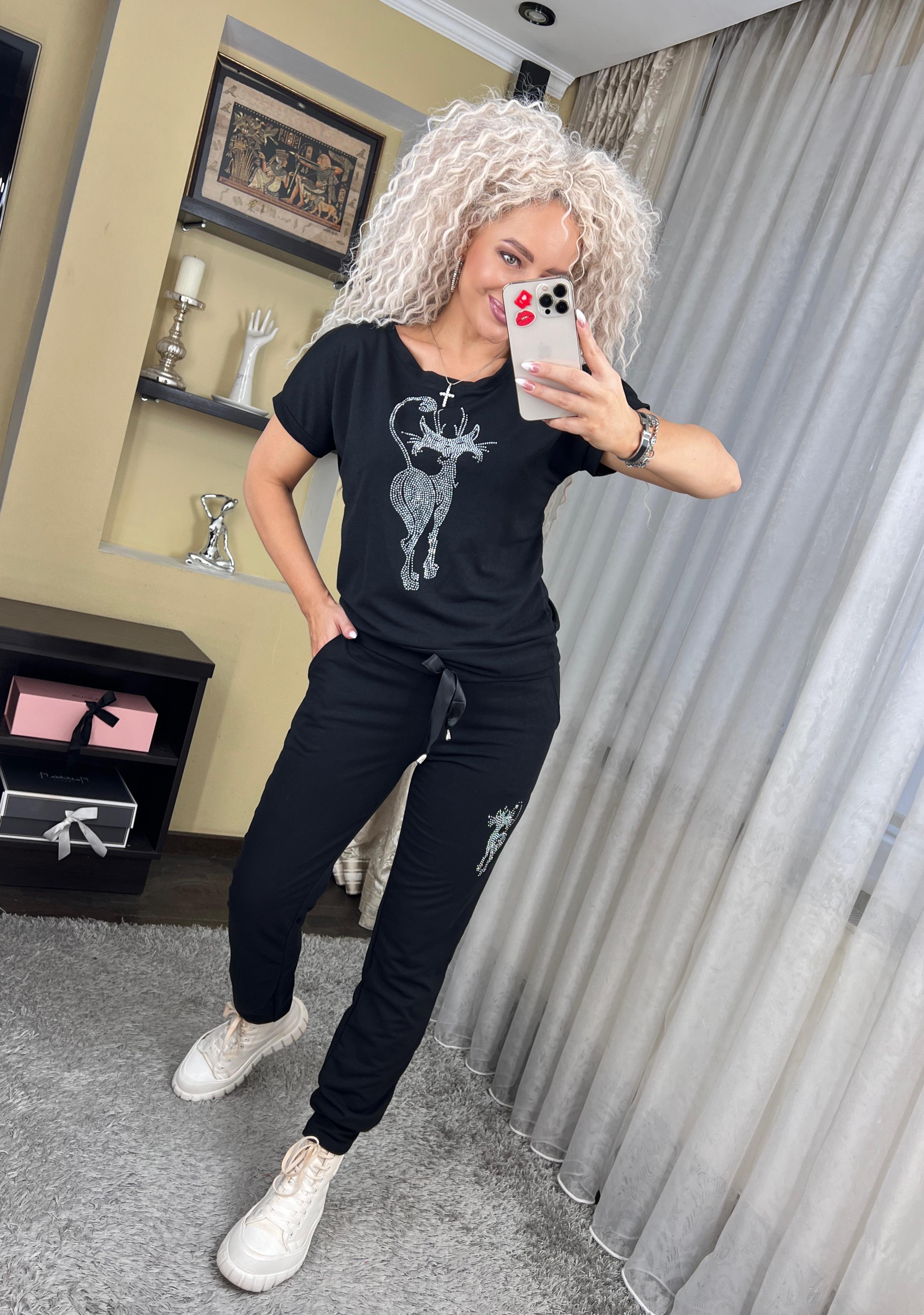 Костюм женский Кошка р. 54-56 Черный (№711-ол)