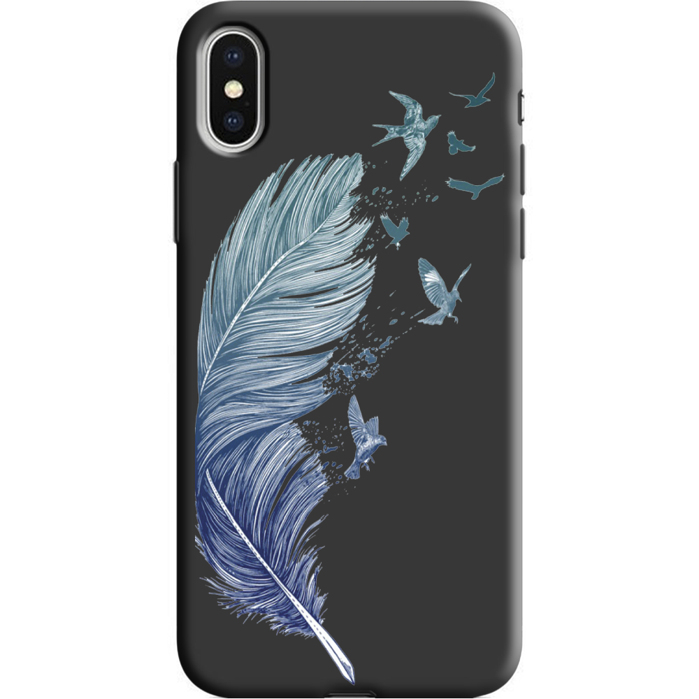 Чехол Boxface iPhone X Feather Черный силикон (32139-cc38-38046)