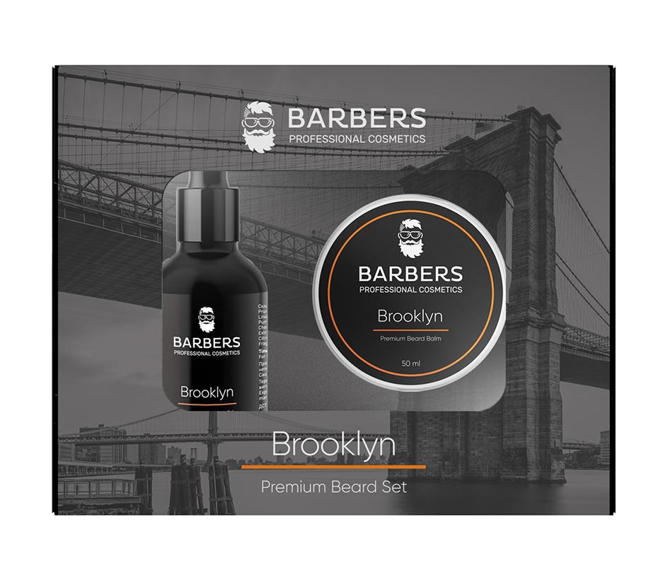 Набір для догляду за бородою BARBERS Brooklyn масло 30 мл/бальзам 50 мл (53650)