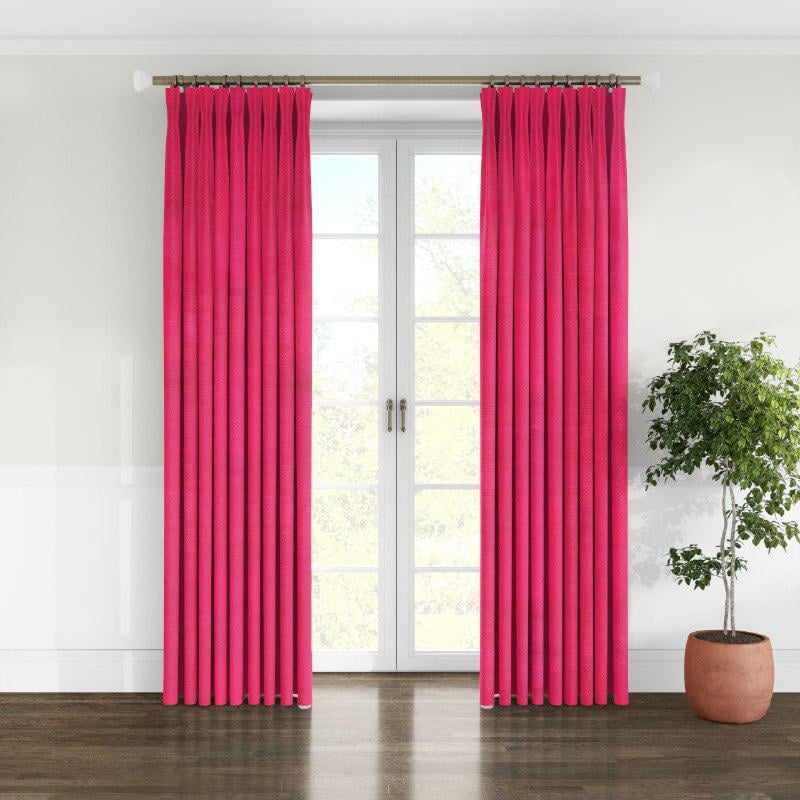 Штора микровелюр на тесьме 6 см 300х250 см Красный