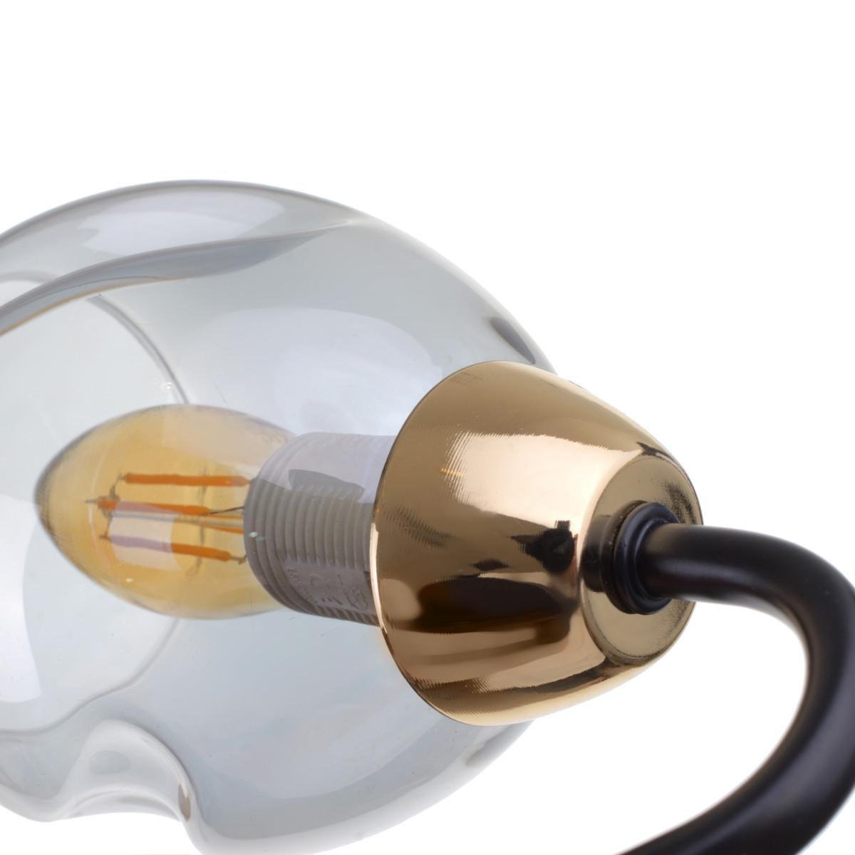 Бра Brille LK-718W/1 E14 BK+FG Черный/Серый - фото 4