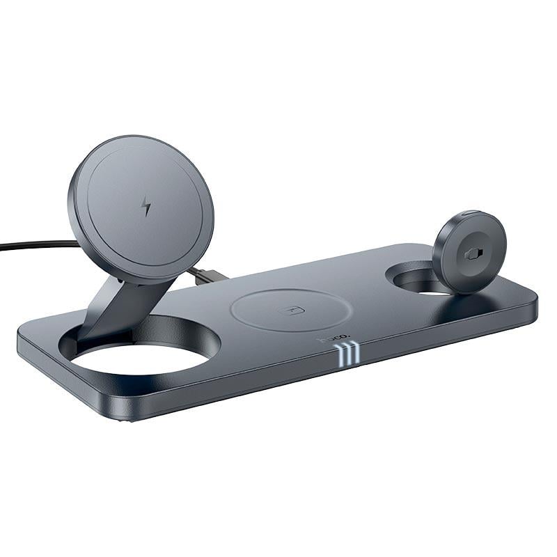 Зарядное устройство беспроводное Hoco CQ22 MagSafe 15 Вт Metal/Grey (30220869)