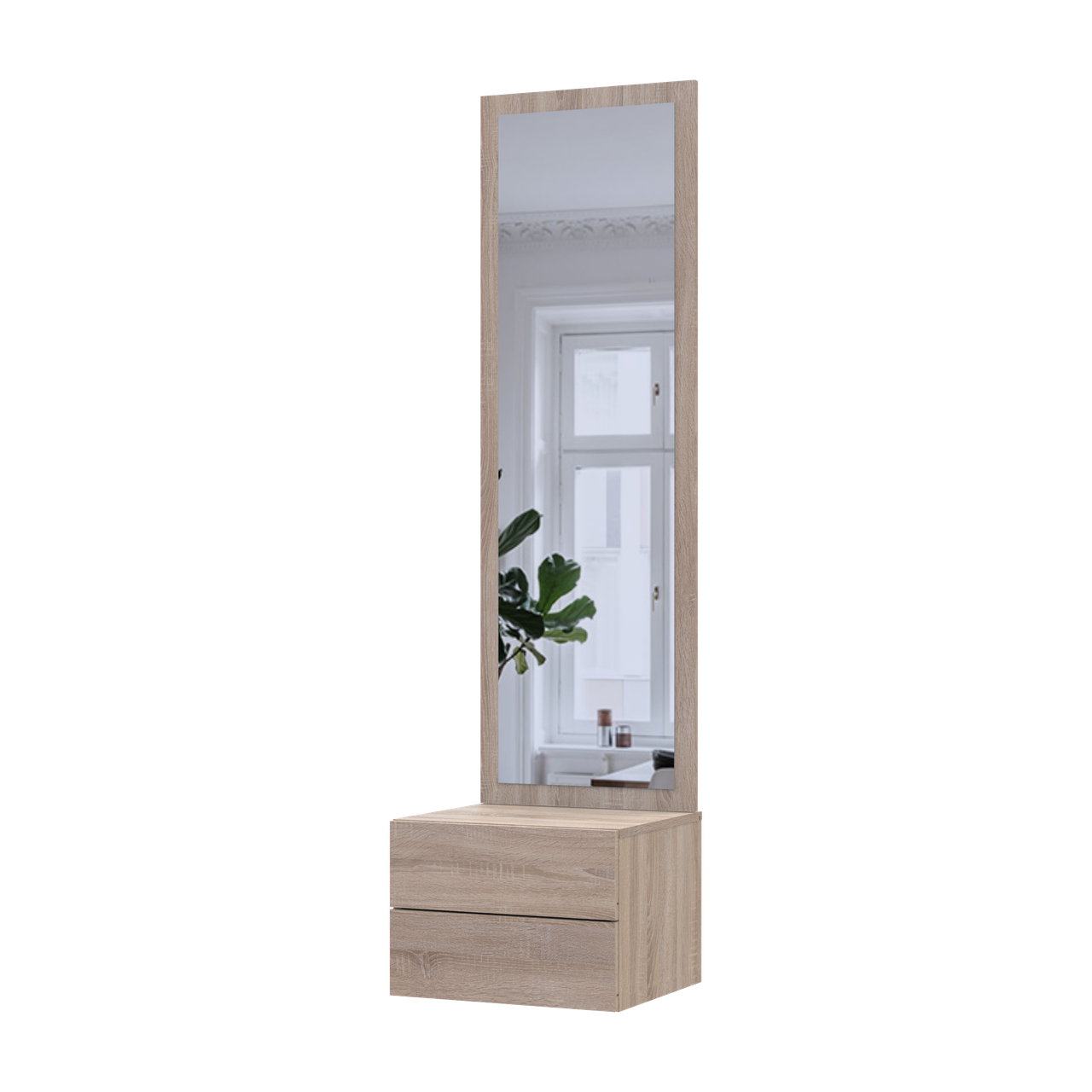 Тумба с зеркалом Doros Соло ДСП/зеркало 45х40х168,6 см Дуб сонома (44900345)