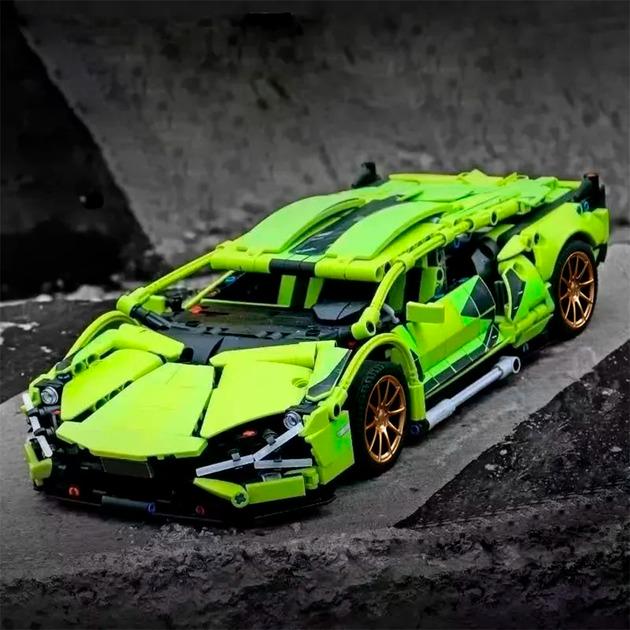 Конструктор машинка Lamborghini Technol Model 1:14 на 1254 деталі Зелений - фото 2