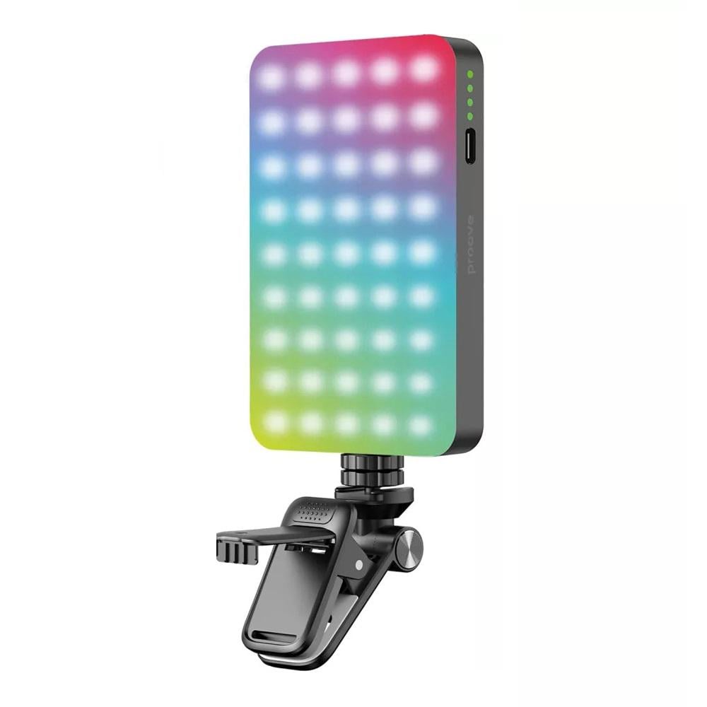 Селфі-лампа для телефона Proove GlowBox RGB на акумуляторі Black (PLGB00010001)