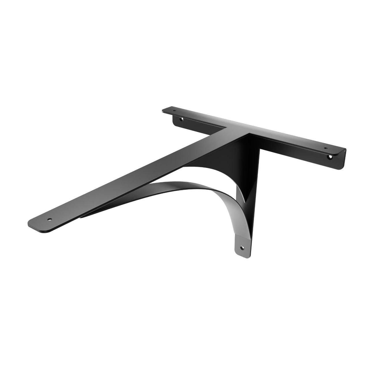 Кронштейн для стільниці 390х500х300 мм з кріпленням Чорний (2599088953/К1044)