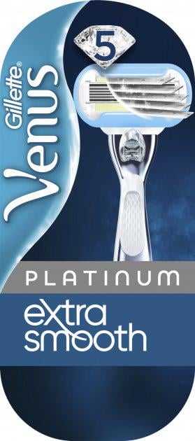 Станок для бритья женский Venus Platinum Extra Smooth с 1 сменным картриджем