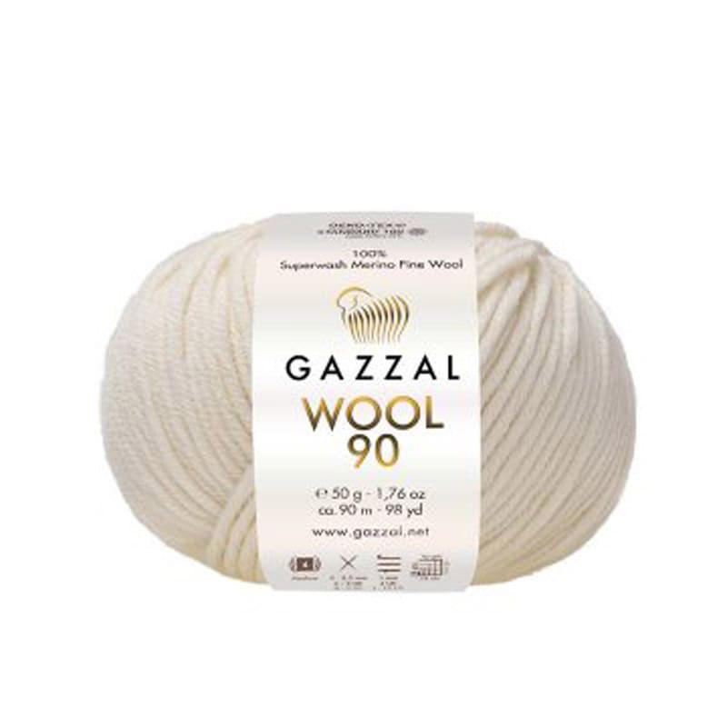 Пряжа Gazzal Wool 90 3650 Белый