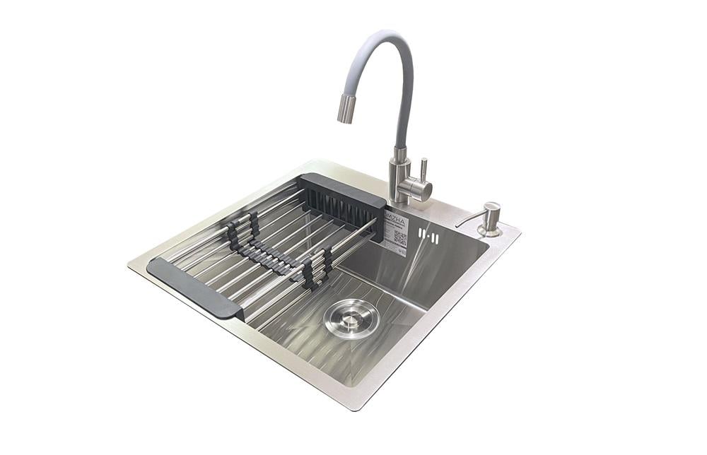 Мийка для кухні Romzha Arta U-450S C з змішувачем та дозатором (RO41577)