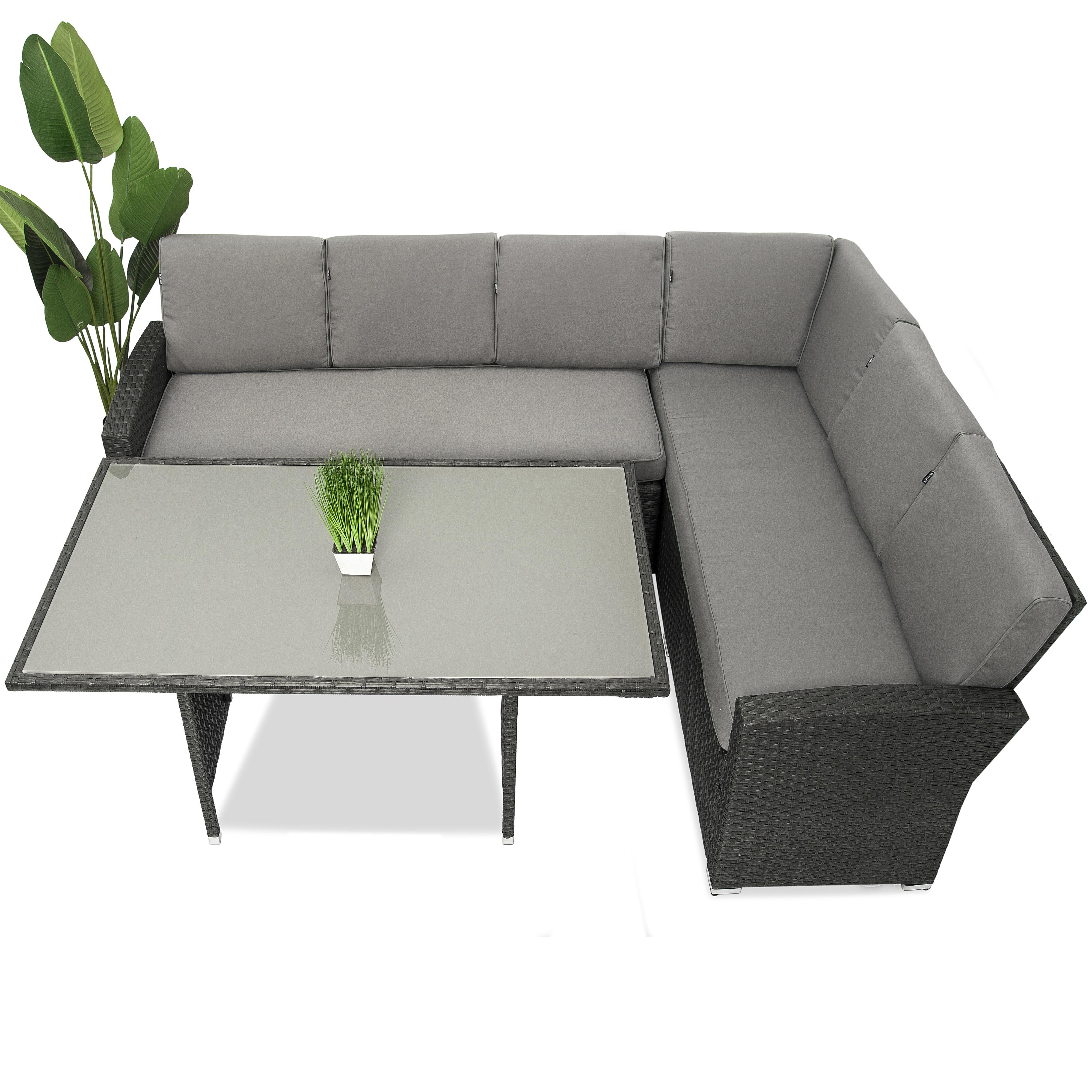 Набор садовой мебели Just Relax Milano 707 из ротанга со стальным каркасом Графитовый Набор садовой мебели Just Relax Milano 707 из ротанга со стальным каркасом Графитовый