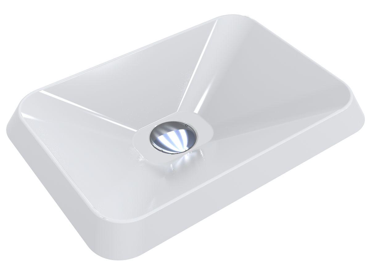 Умывальник Miraggio ALBENA с литого мрамора глянцевый Белый (83895)