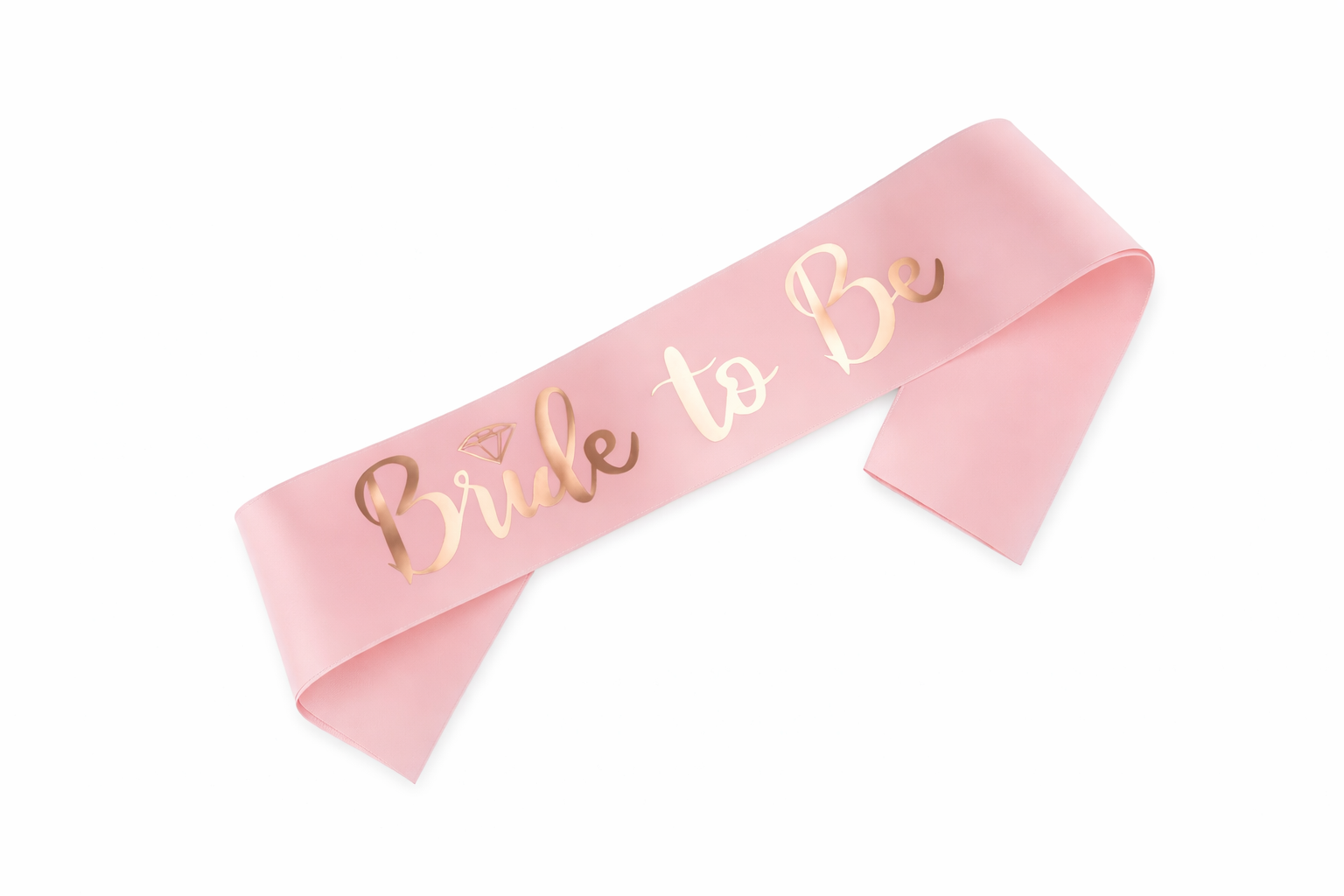 Стрічка для нареченої на дівич-вечір "Bride to be" Персиковий із рожевим золотом (65)