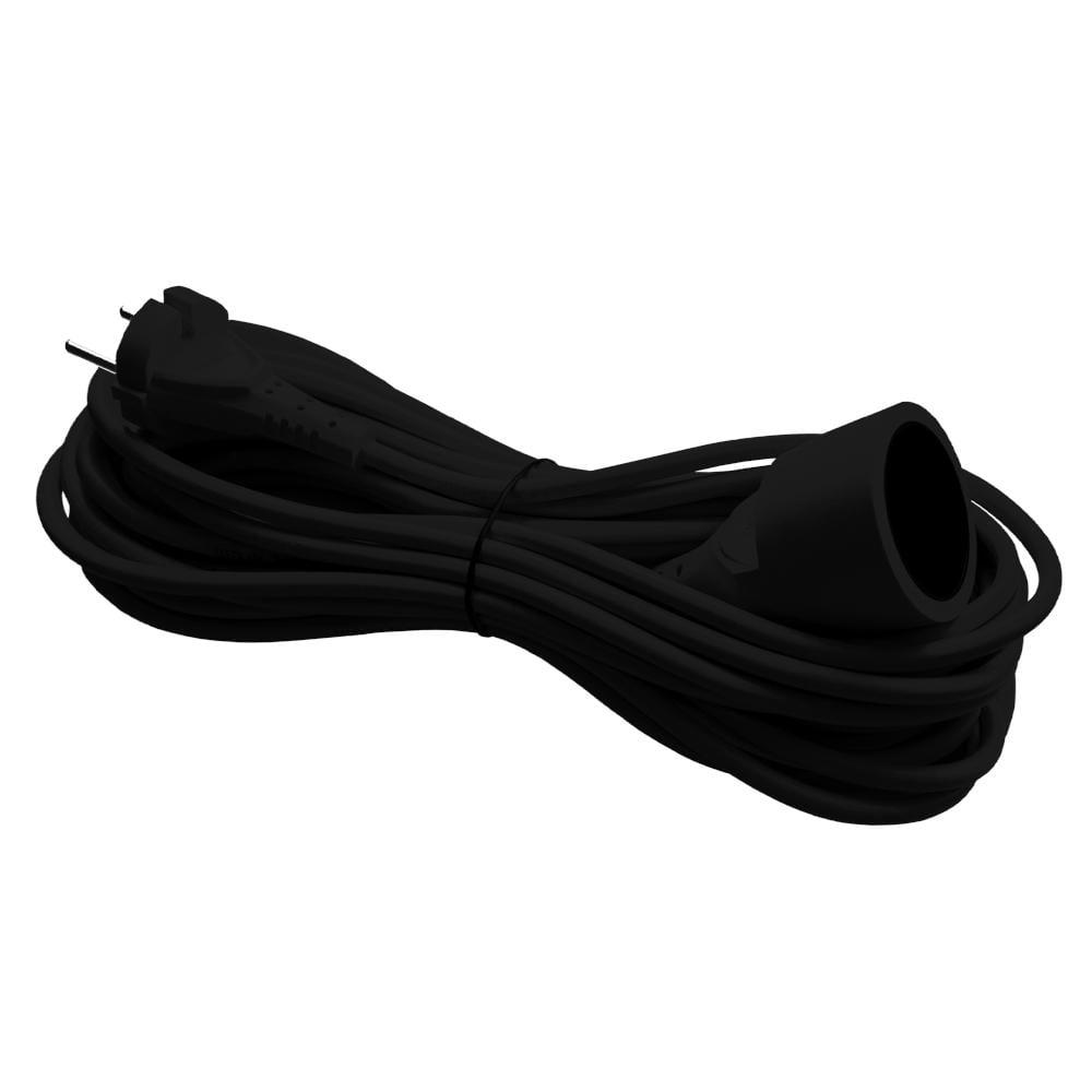 Подовжувач одномісний Violux 2х1,5 мм2 без заземлення 10 м Чорний (931102)