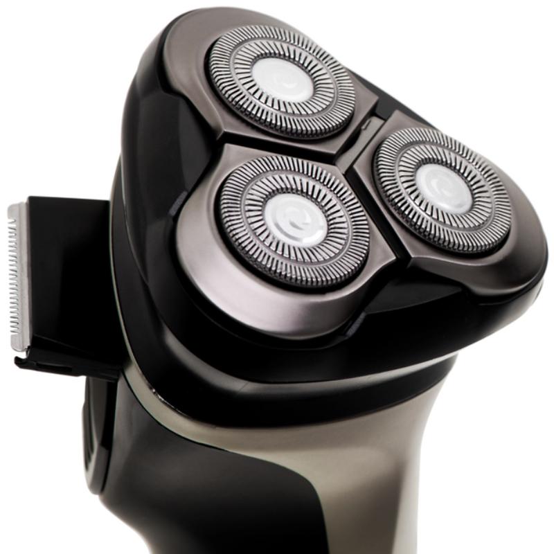 Електробритва для чоловіків Adler AD 2945 роторна акумуляторна з LCD дисплеєм тримером і USB 5 Вт Сірий - фото 5