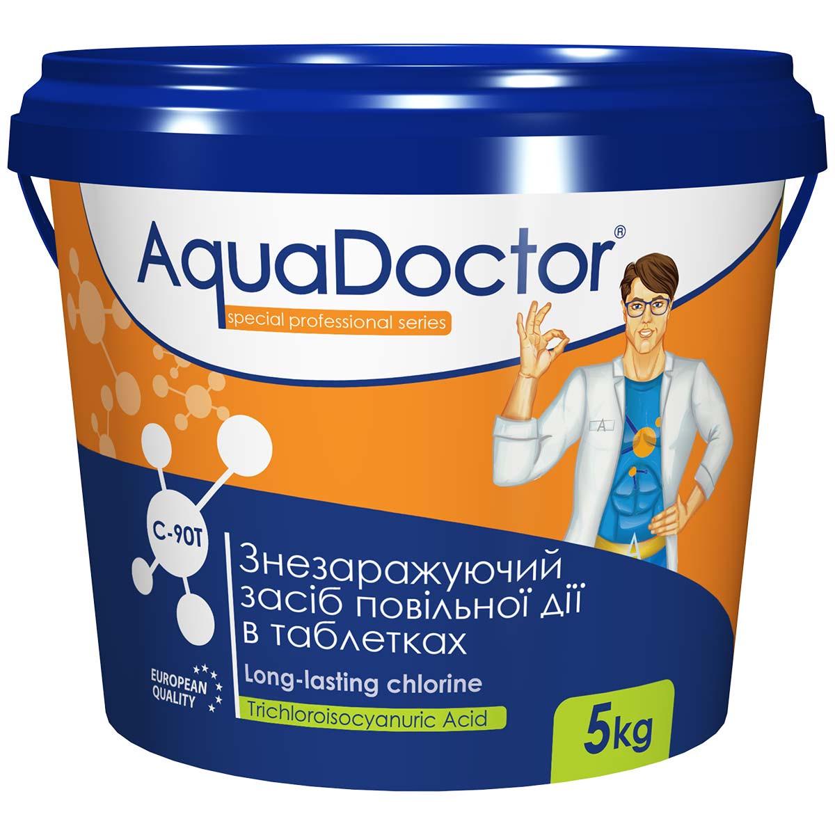 Хлор для бассейна AquaDoctor C-90T 5 кг (8984859)