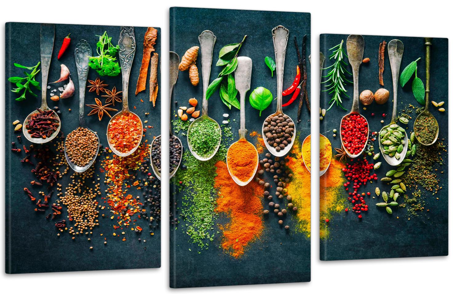 Картина модульная в гостиную/спальню Душистые приправы 100х150 см (Art-637_3)