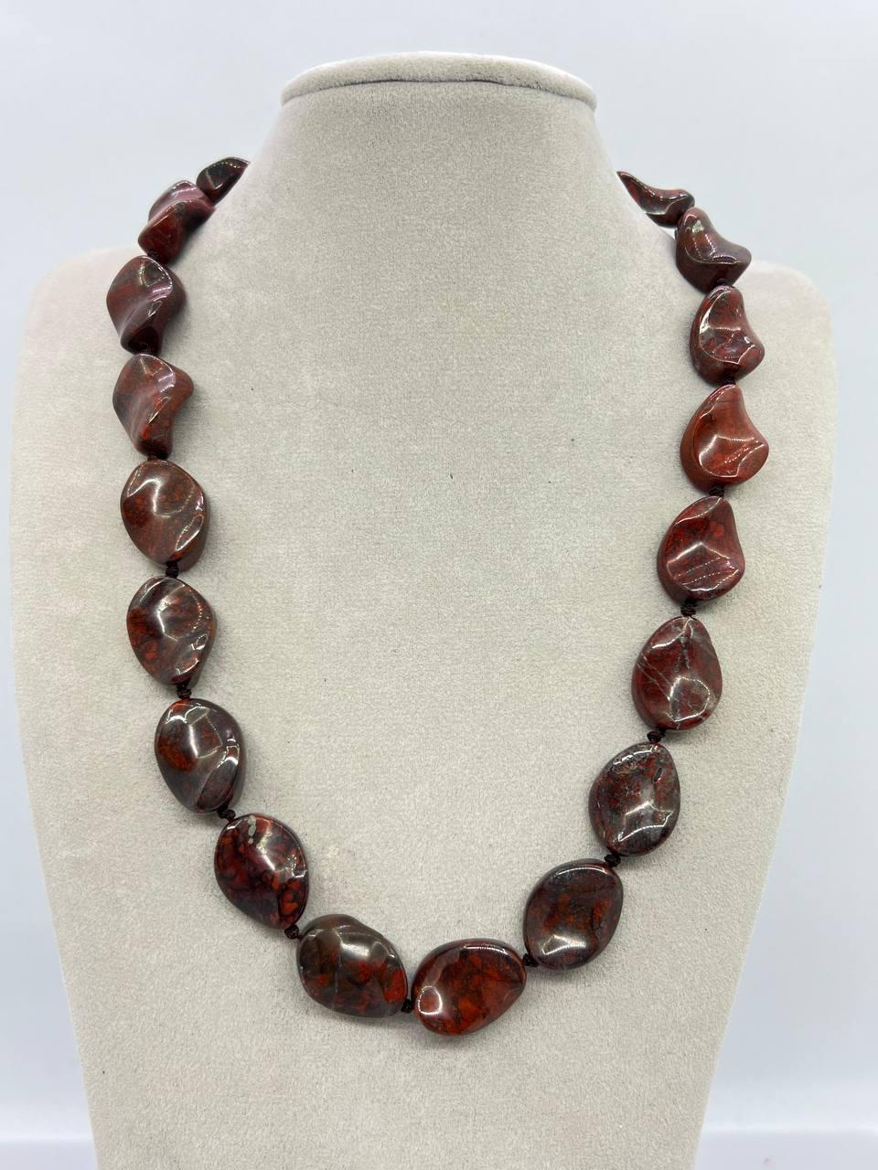 Намисто яшма 46 см Коричневий (10958)