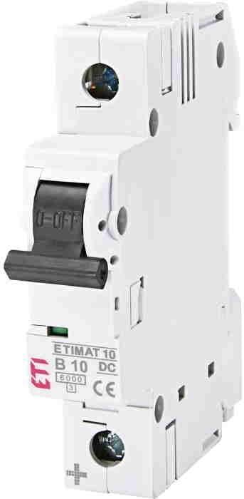 Автоматичний вимикач ETI ETIMAT 10 1p B 10А 6 кА DC (2127714)