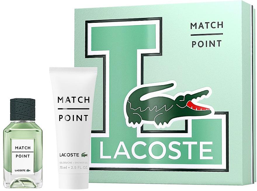 Туалетна вода для чоловіків Lacoste Match Point 50 мл та гель для душу 75 мл (3356)