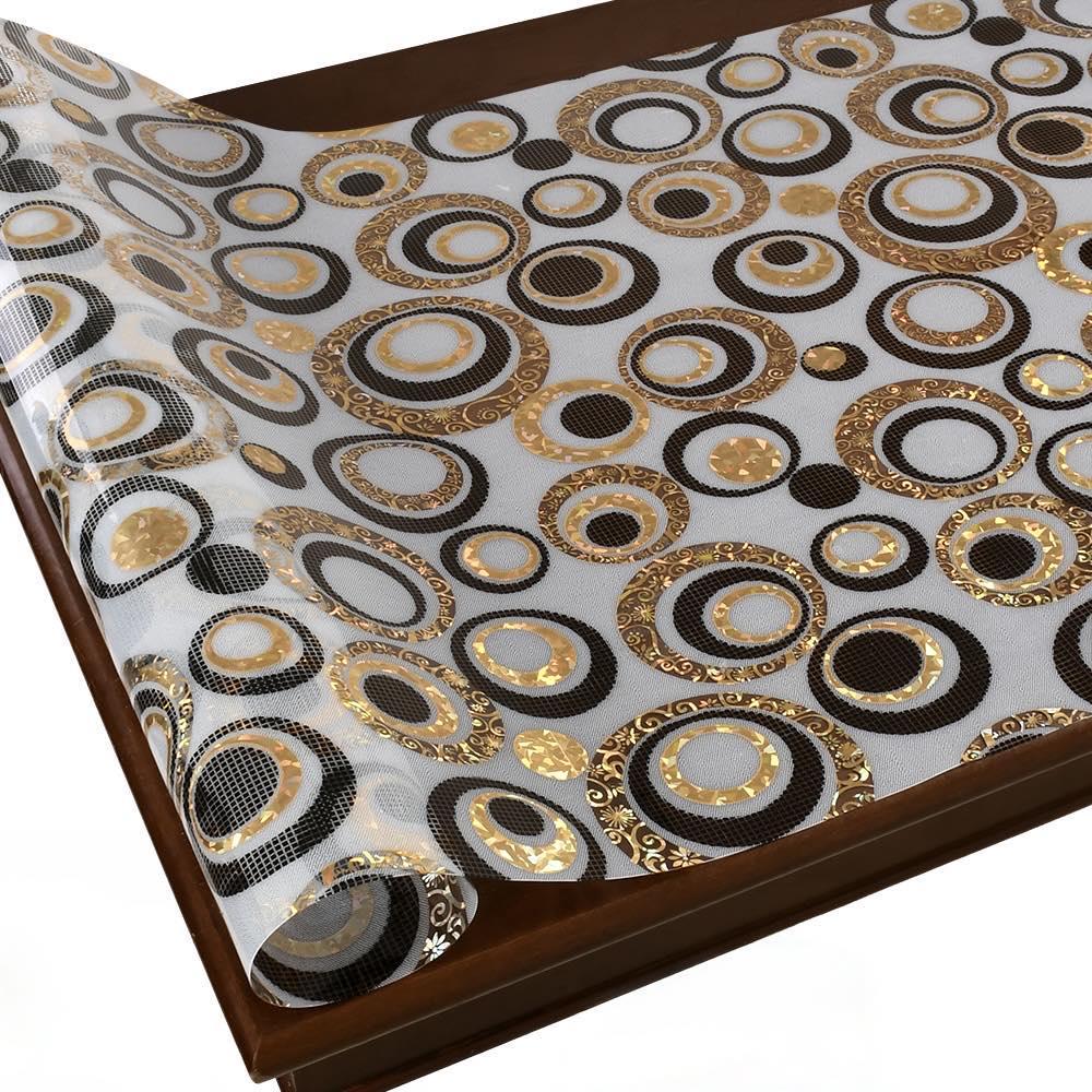 Мягкое стекло лазер Oncu Grup 600 мкм 80х70 см Черно-золотой (5936)