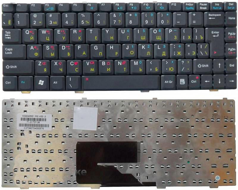 Клавиатура для ноутбука MSI Megabook S250 Black Клавиатура для ноутбука MSI Megabook S250 Black