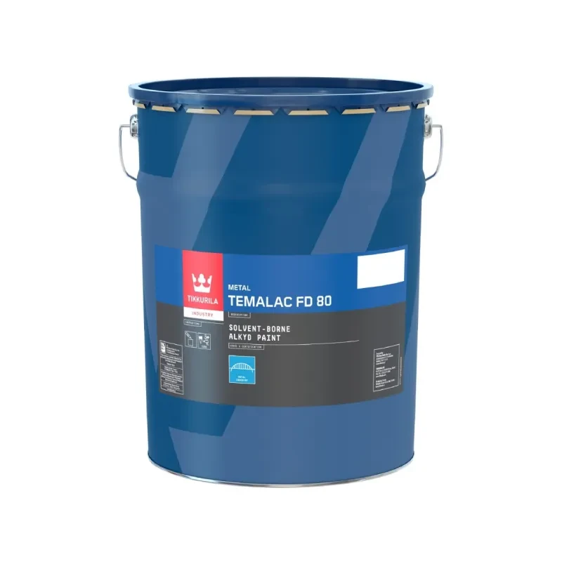 Краска для металла глянцевая алкидная TIKKURILA Temalac FD 80 TCL-База 9 л Краска для металла глянцевая алкидная TIKKURILA Temalac FD 80 TCL-База 9 л
